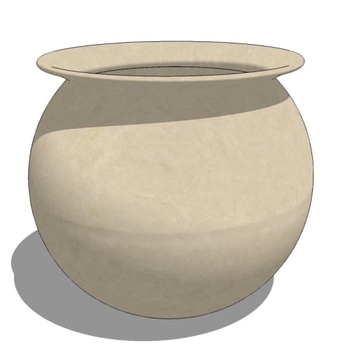 CAD Drawings BIM Models Planters Unlimited Stella Cast Stone Round Planters